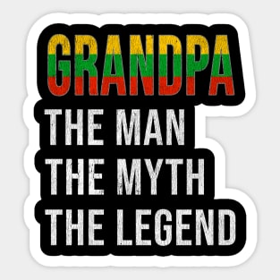 Grand Father Lithuanian Grandpa The Man The Myth The Legend - Gift for Lithuanian Dad With Roots From  Lithuania Sticker